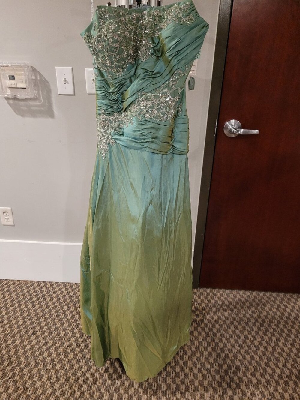 Precious Formals 11008 Size 16 Light Green Prom Dress